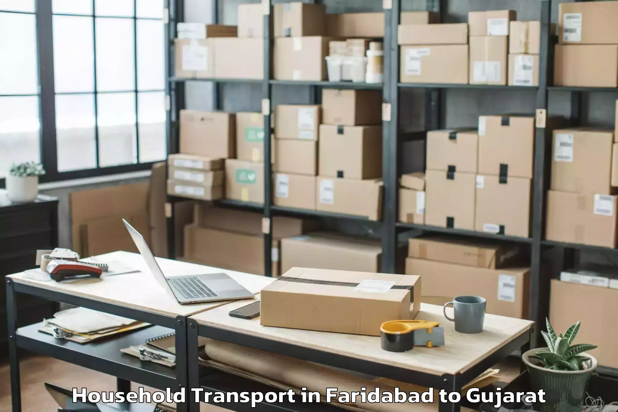 Faridabad to Gujarat Vidyapith Ahmedabad Household Transport Booking